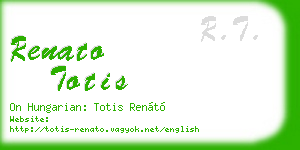 renato totis business card